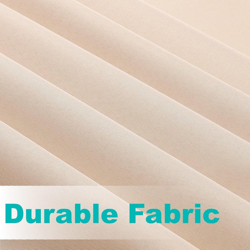 Flyfun Outdoor Curtains for Patio Waterproof - Weatherproof Porch & Gazebo Curtains, Grommet Top and Tab Bottom Drape,2 Panel, 52" W x 84" L, Beige - Image 5